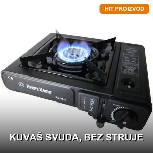 Prenosivi mini šporet na plin sa piezo paljenjem i torbicom za kampovanje