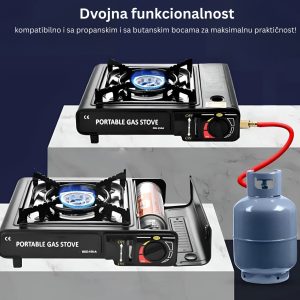 prenosivi plinski rešo — prednja strana