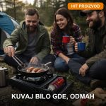 Prenosivi plinski rešo za kampovanje i putovanja — radi na butansku kartušu
