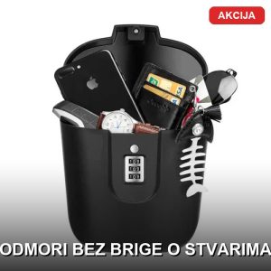 prenosivi sef za plažu — prednja strana