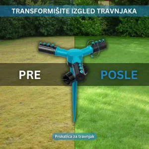 prskalica za travnjak — prednja strana