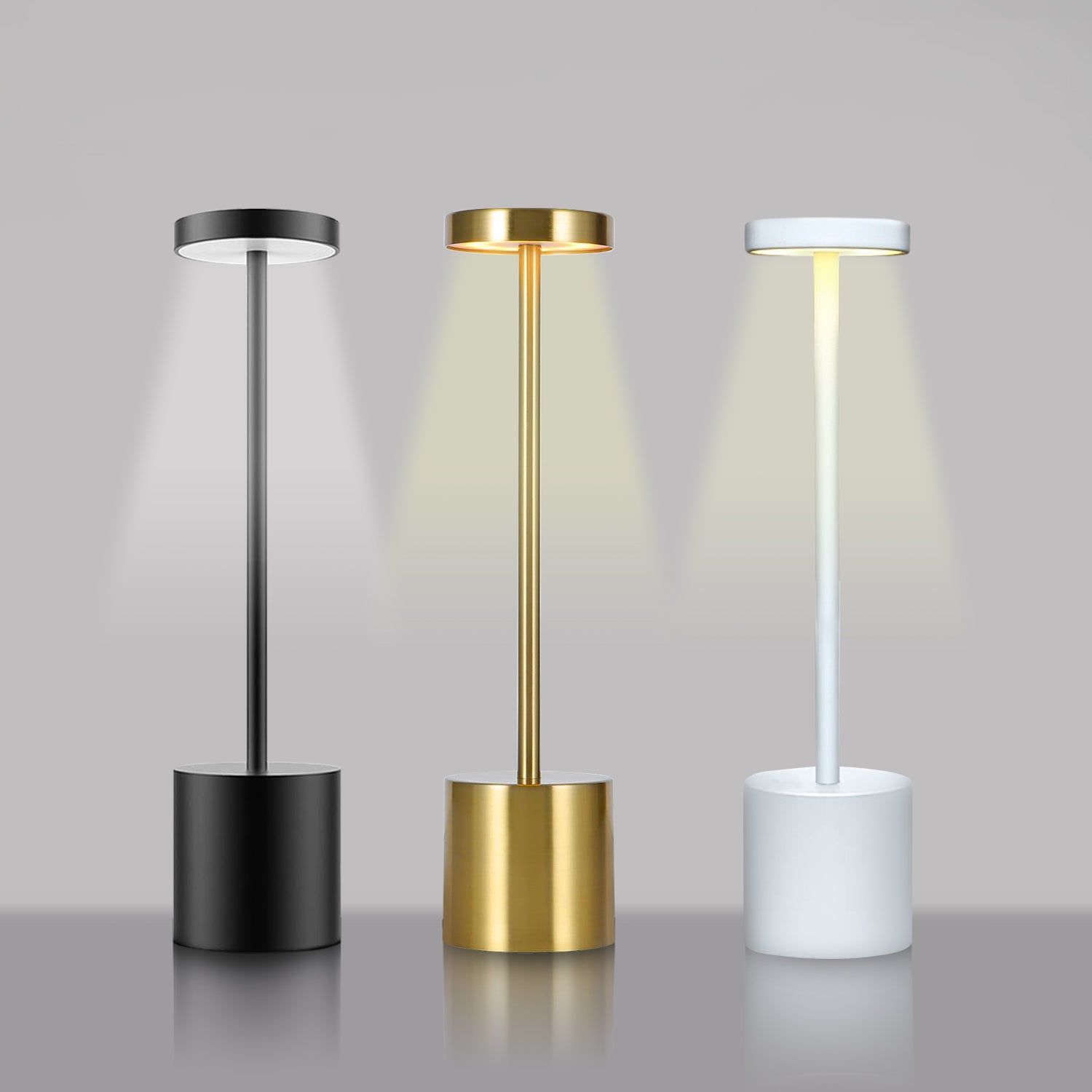 punjiva LED stona lampa — u upotrebi
