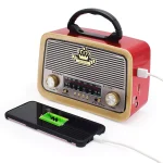 retro radio Bluetooth zvučnik — prednja strana