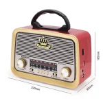 retro radio Bluetooth zvučnik — pakovanje