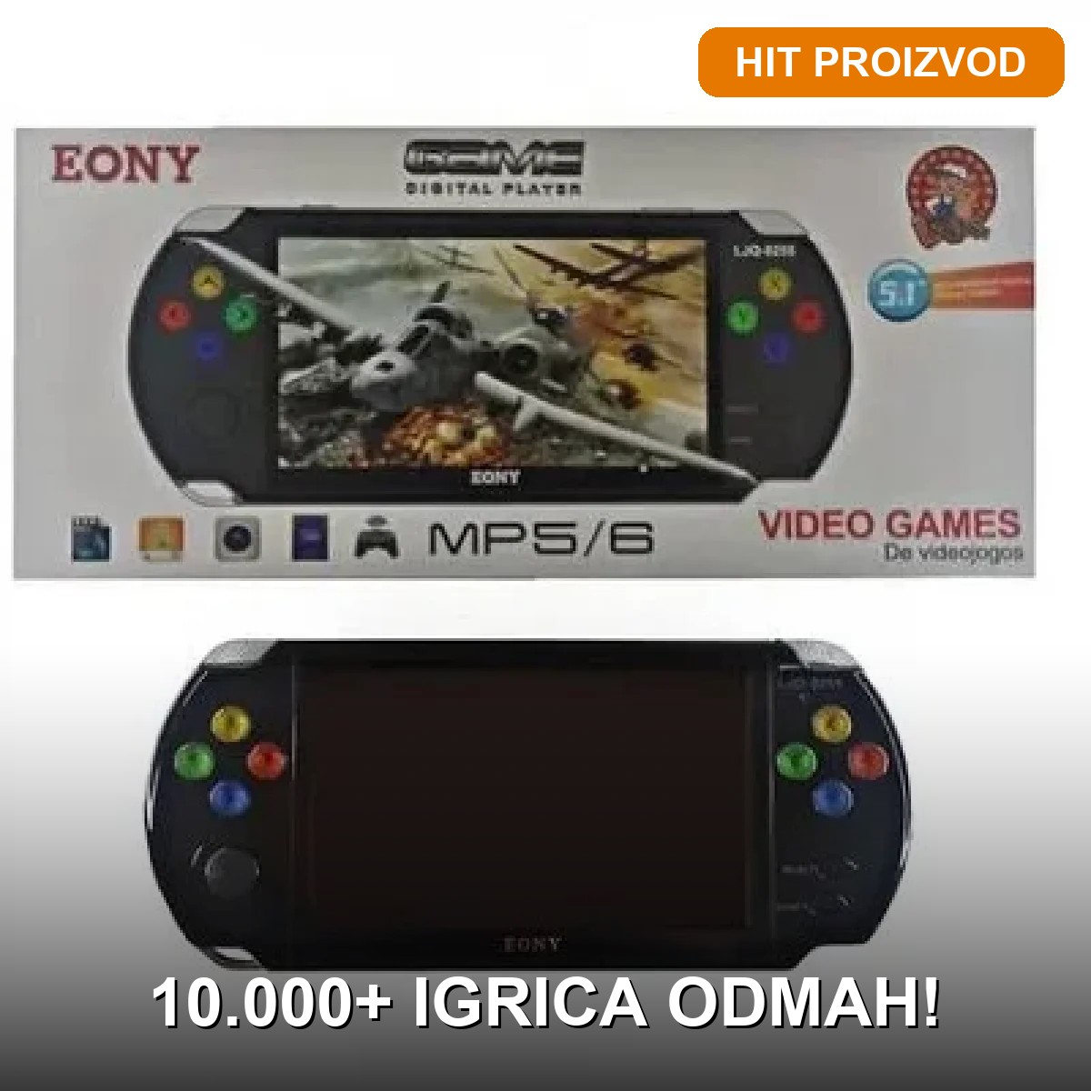 retro-rucna-konzola-sa-igricama-1 retro ručna konzola sa igricama — prednja strana