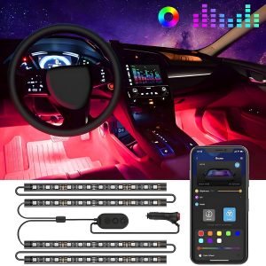 RGB svetla za auto enterijer — prednja strana