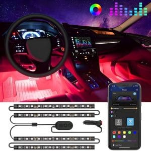 RGB LED Trake za Auto Enterijer – Set od 4 Komada sa App Kontrolom