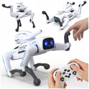 Robotski pas od boka prikazuje dizajn i detalje funkcija igrke