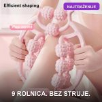 Ručni masažer protiv celulita sa 9 nezavisnih rolnica — bela pozadina, prikaz celog proizvoda