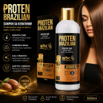 šampon sa keratinom — prednja strana