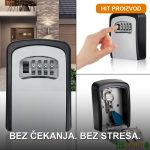 Sef za ključeve sa šifrom montiran na zid — idealno za iznajmljivanje apartmana