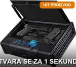 Sef za pištolj na otisak prsta — biometrijski, čelik K235, 4L kapacitet
