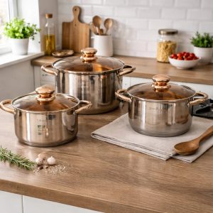 set lonaca inox — prednja strana