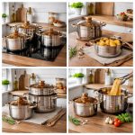 set lonaca inox — u upotrebi