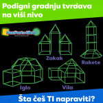 set za izgradnju dečijih tvrđava — pakovanje