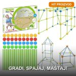 set za izgradnju tvrđave za decu — prednja strana