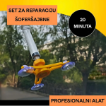 set za popravku šoferšajbne — u upotrebi