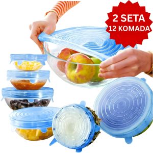 silikonski poklopci za hranu — prednja strana
