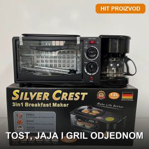 SilverCrest aparat za doručak 3 u 1 — toster, gril i aparat za jaja u jednom uređaju