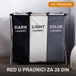 sklopiva korpa za sortiranje veša — prednja strana