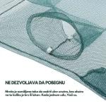 Detalj pletenja i materijala sklopive ribarske mreže za ribu