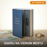 SecretBook skriveni sef u obliku knjige postavljen na polici između pravih knjiga