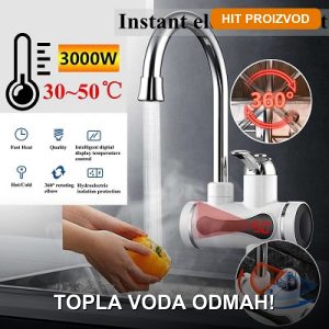slavina sa grejačem bez bojlera — prednja strana