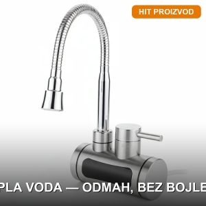 slavina sa grejačem za zidnu montažu — prednja strana