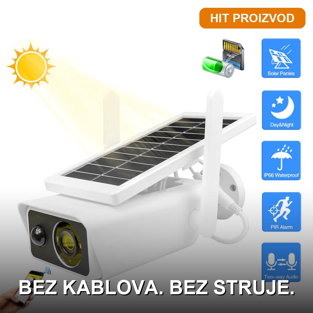 solar WiFi kamera za spoljašnju upotrebu solar WiFi kamera za spoljašnju upotrebu — prednja strana