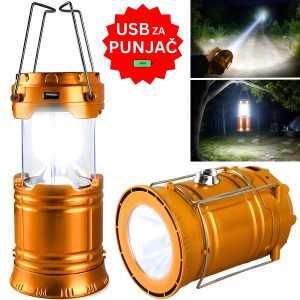 solarna lampa fenjer — prednja strana