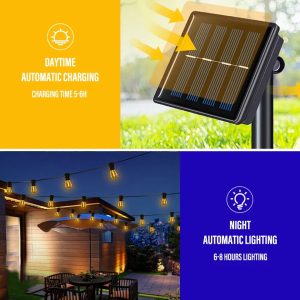 solarne lampe za dvorište — u upotrebi