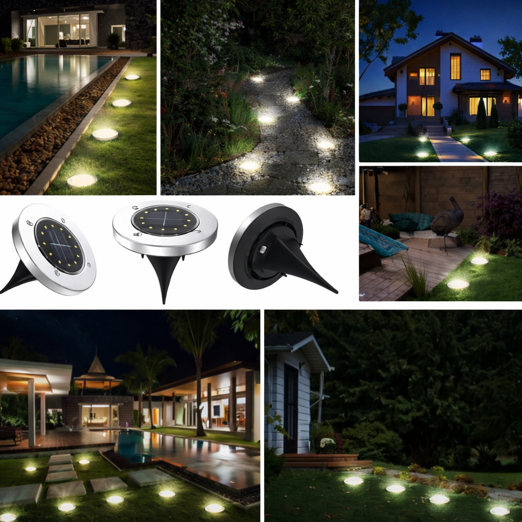 solarne LED lampe za baštu solarne LED lampe za baštu — u upotrebi