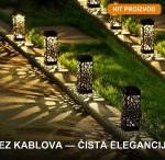 solarni fenjer za baštu — prednja strana