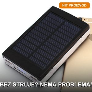 solarni powerbank 60000mAh — prednja strana