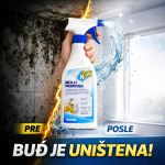 sprej za uklanjanje buđi — u upotrebi