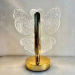 Stona lampa leptir sa dekorativnim svetlom za spavaću sobu