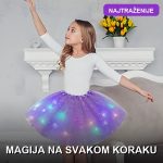 suknjica sa LED svetlima za devojčice — prednja strana