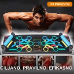 Tabla za sklekove sa sistemom boja za ciljano vežbanje grudi, ramena, leđa i tricepsa