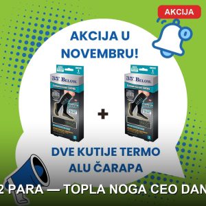 Termo alu čarape — set od 2 para u originalnoj kutiji na beloj podlozi