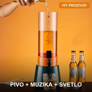 točilica za pivo 3L sa LED svetlom — prednja strana