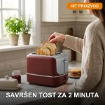 toster za hleb sa dve pregrade — prednja strana