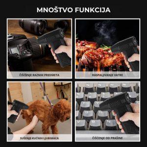 TurboJet Pro u upotrebi — čišćenje tastature laptopa mlazom vazduha