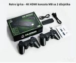 TV Game Stick konzola priključena na televizor putem HDMI kabla sa prikazom igrice na ekranu