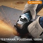 Ugaona brusilica 1000W sa zaštitnom maskom i ključem — komplet oprema