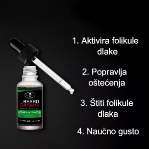 ulje za rast brade — u upotrebi