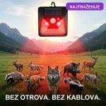 Uređaj za rasterivanje životinja svetlosnim signalom postavljen na ogradi dvorišta