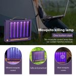 Lampa protiv komaraca u upotrebi na baštenskoj terasi tokom večeri
