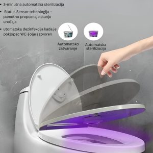 UV sterilizator za WC šolju — u upotrebi