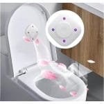 Detalj UV lampe i kontrolnog panela sterilizatora za WC šolju sa LED indikatorom
