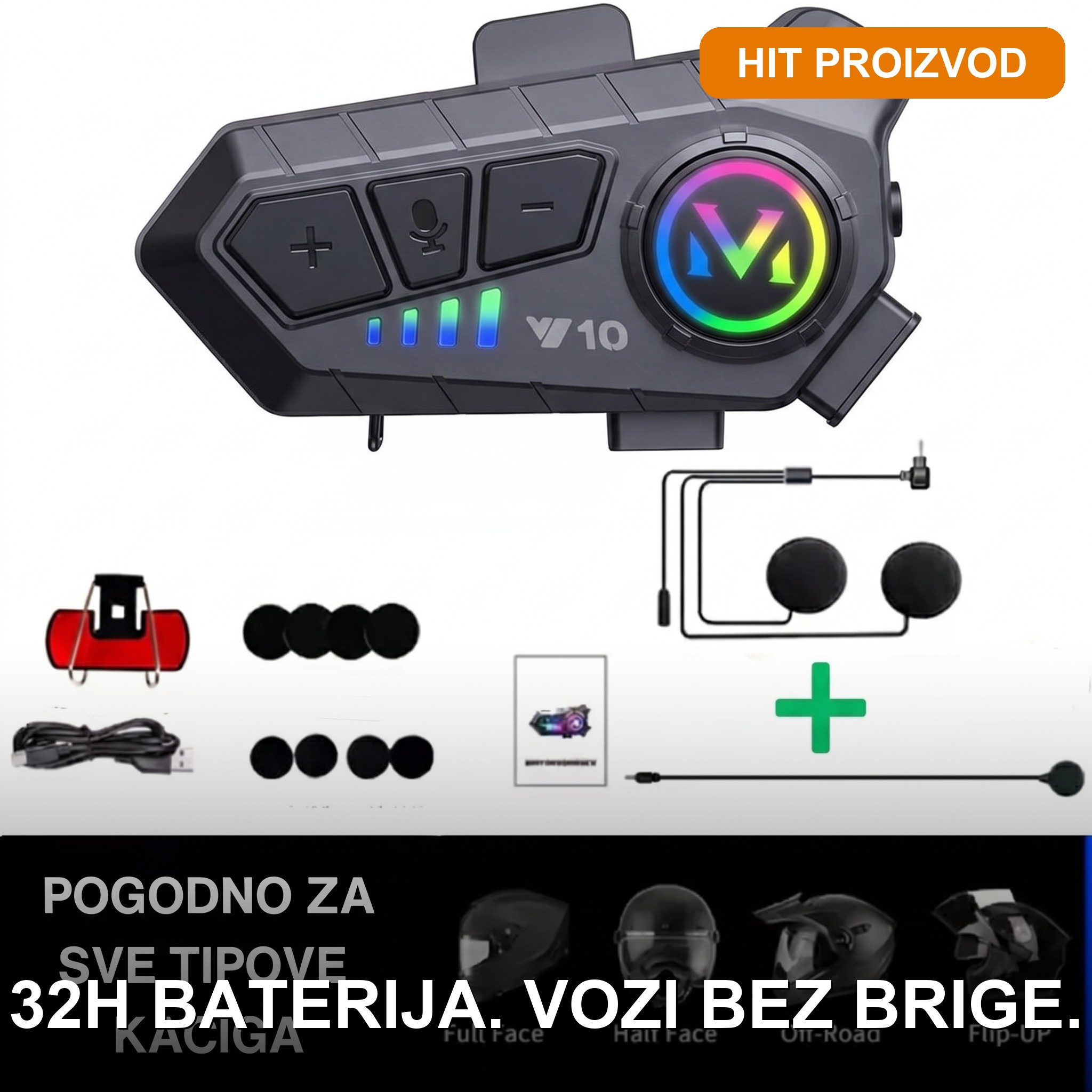 bluetooth-slusalica-za-kacigu-1 Bluetooth slušalica za kacigu — prednja strana